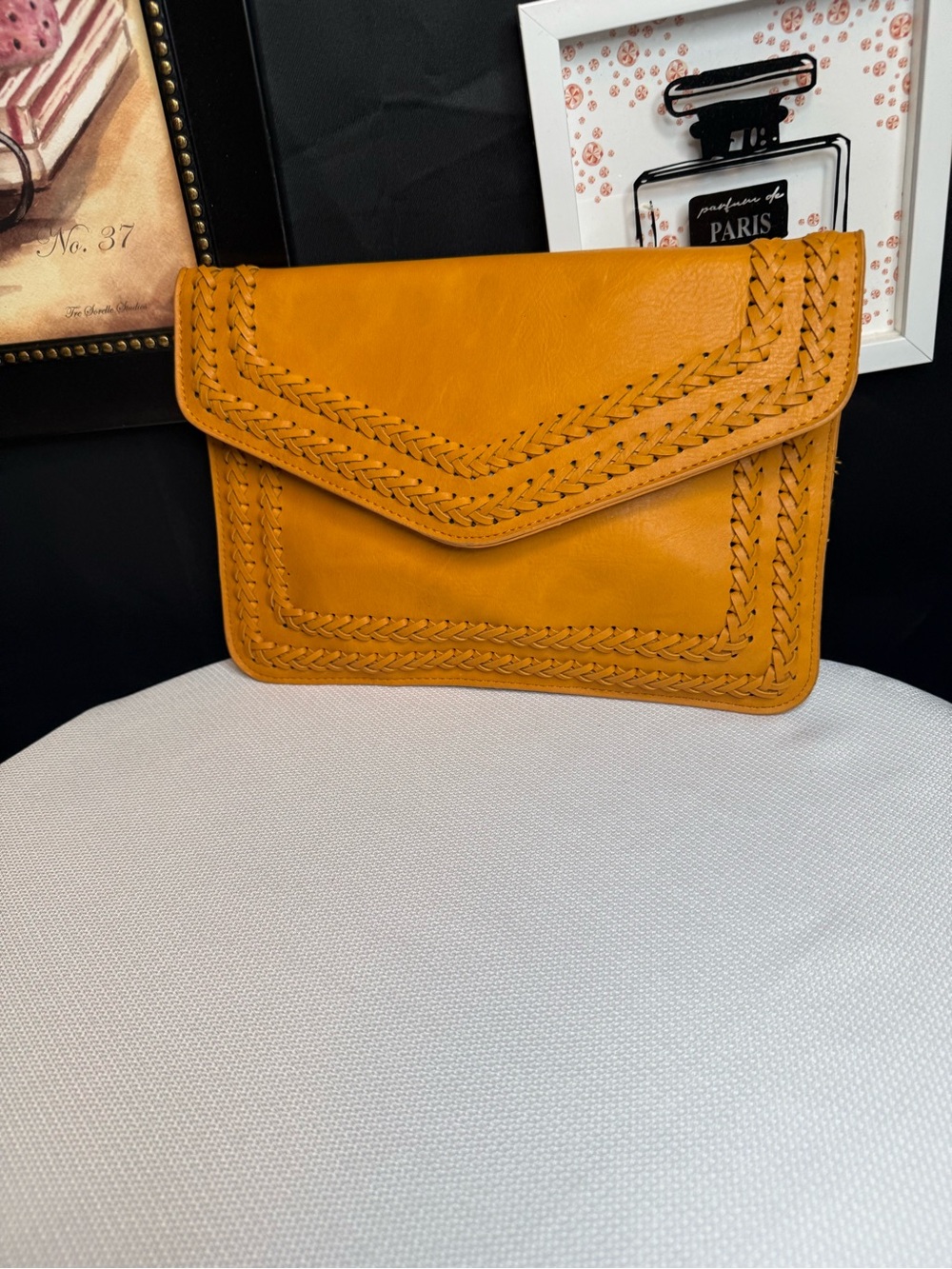 Stylish Mustard Yellow Women's Envelope Clutch